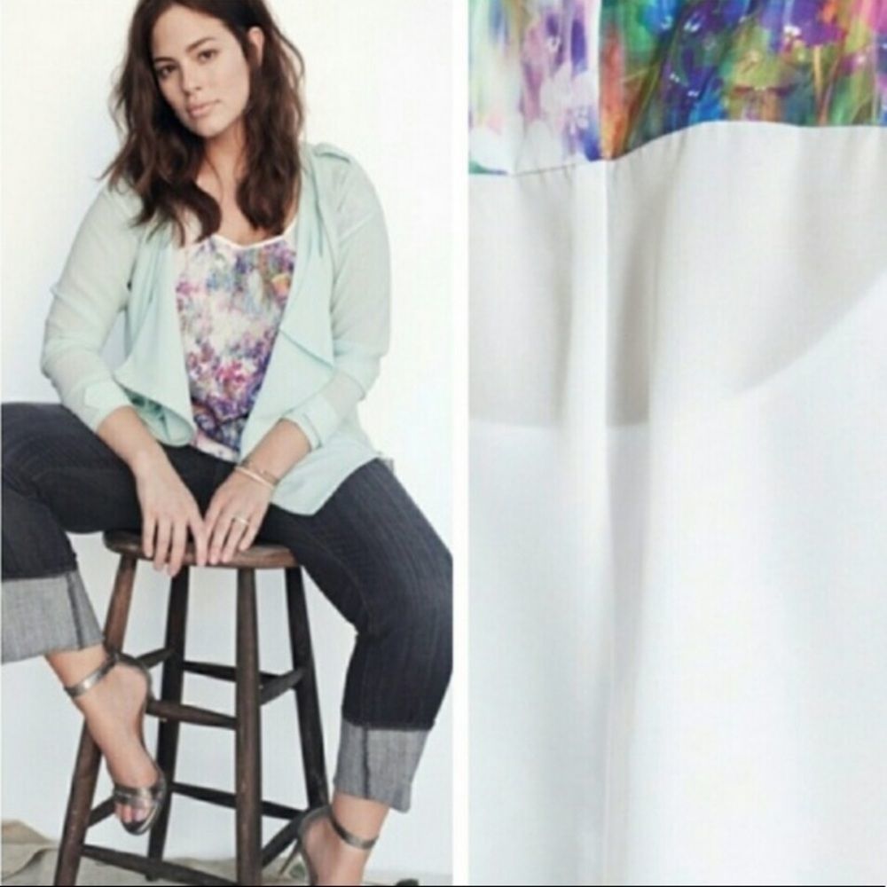 City Chic Garden Floral Top Sz 16 - Picture 11 of 11